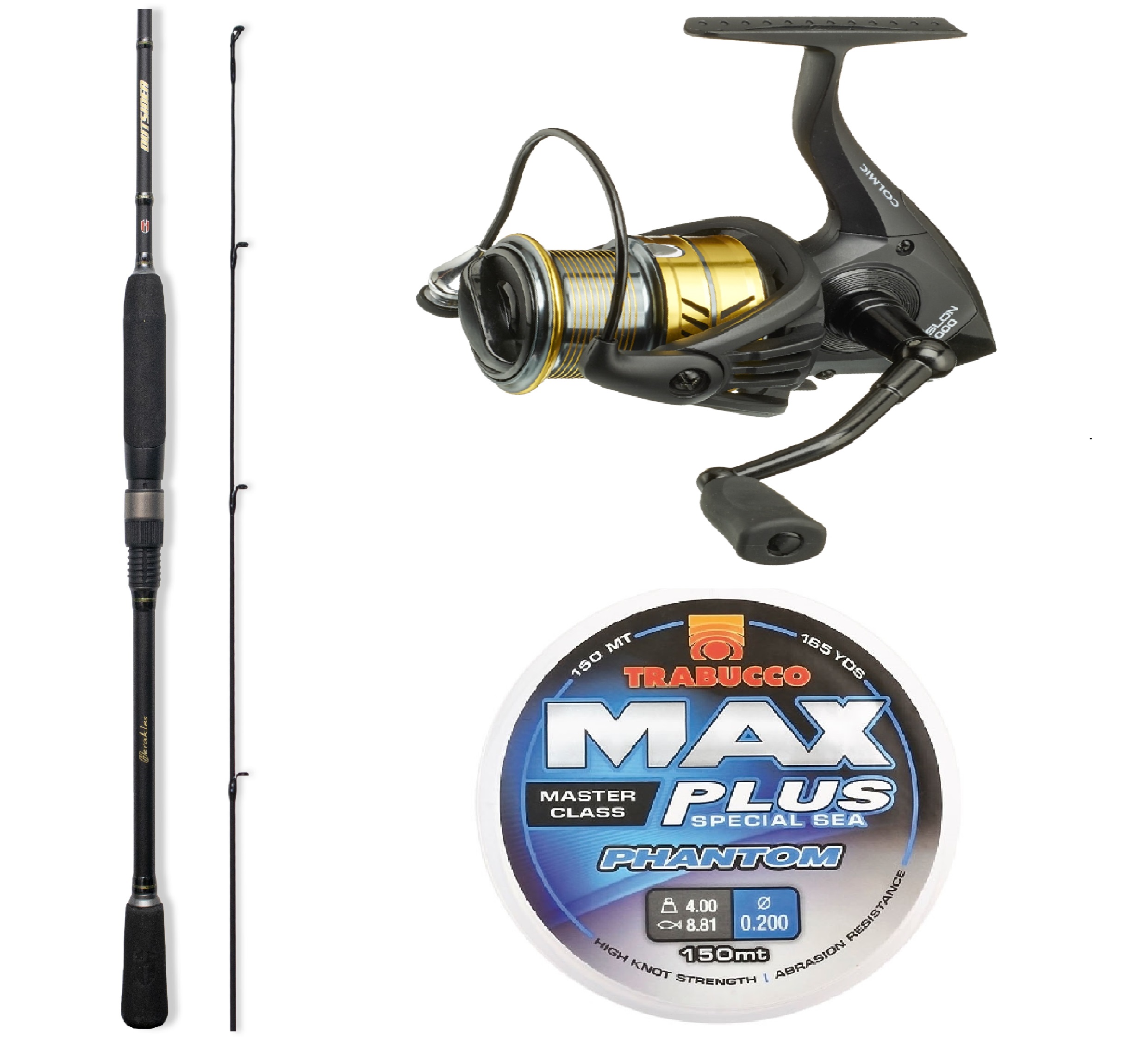 Canna Outsider 10-30 gr 2.45 mt Mulinello Taslon imbobinato con nylon 0,23 mm